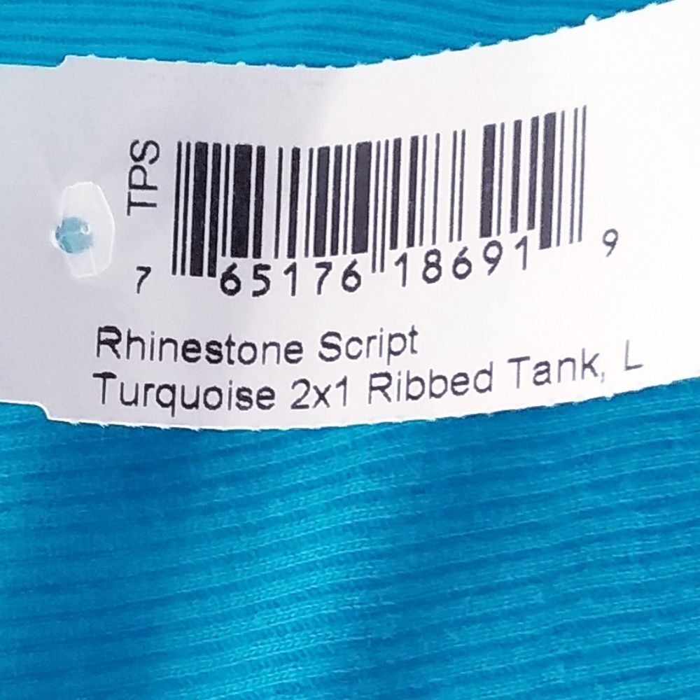 Salt Creek Tank New York Rhinestone Script Ribbed Racer Back NY Junior Large New - Picture 4 of 6
